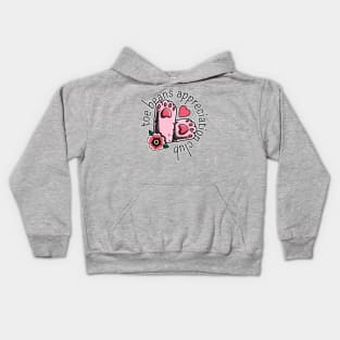 toe beans appreciation club Kids Hoodie